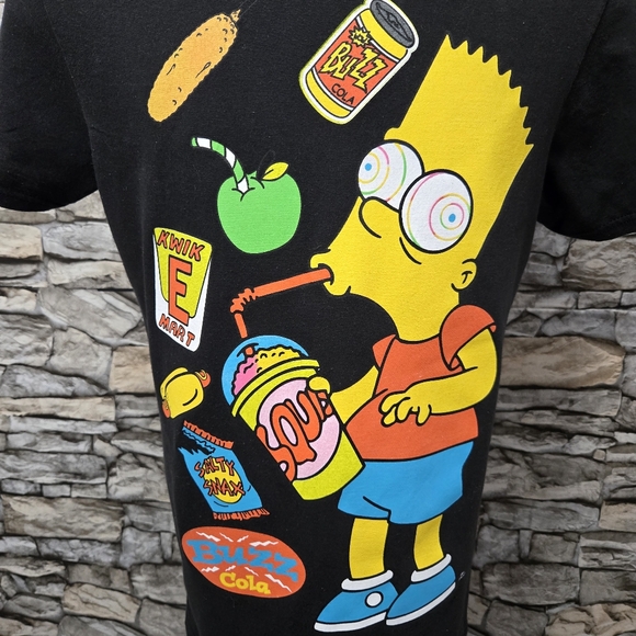 Black Graphic Tee with Cartoon Print - Picture 2 of 3